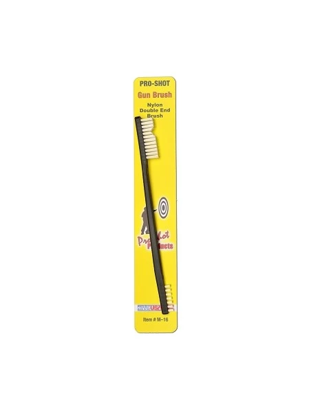 PRO-SHOT Spazzola Pulizia Armi | Gun Brush Double End Bronzo Nylon Acciaio