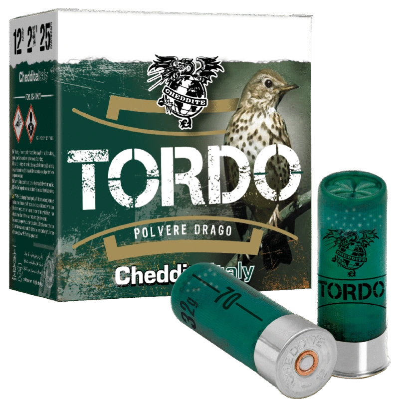 Cheddite Tordo 32G Calibro 12 cartuccia da caccia con 32 grammi di piombo