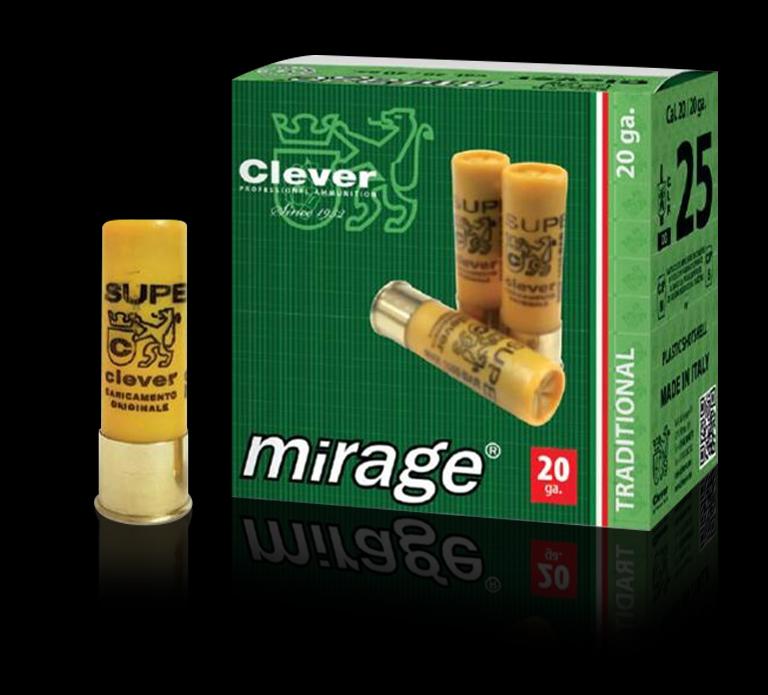 Scatola Clever Mirage T3 28G Calibro 20 bossolo 70 mm velocità 400 m/s piombo 7 - 9