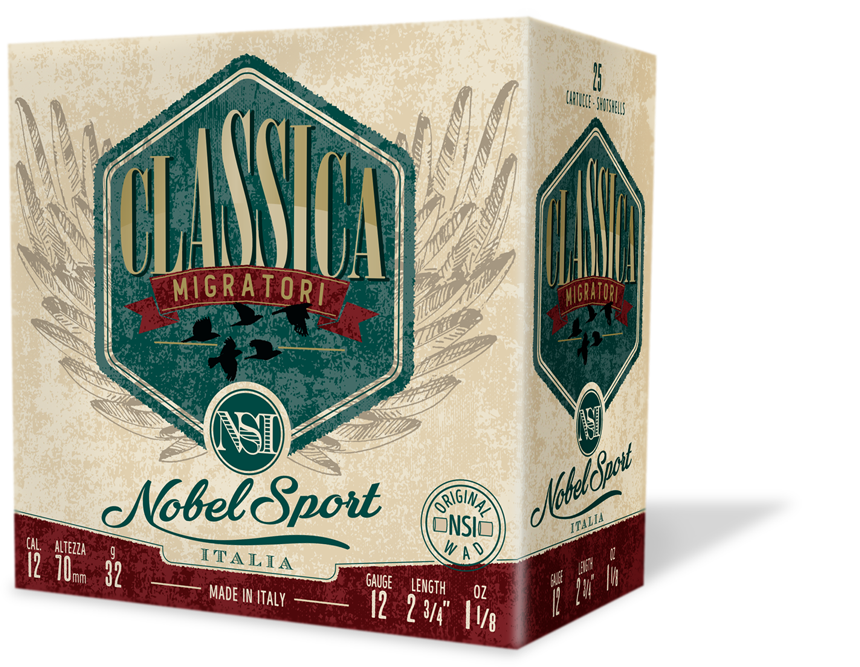 Nobel Sport Classica 32G Calibro 12 con piombo n. 5, 7 e 9