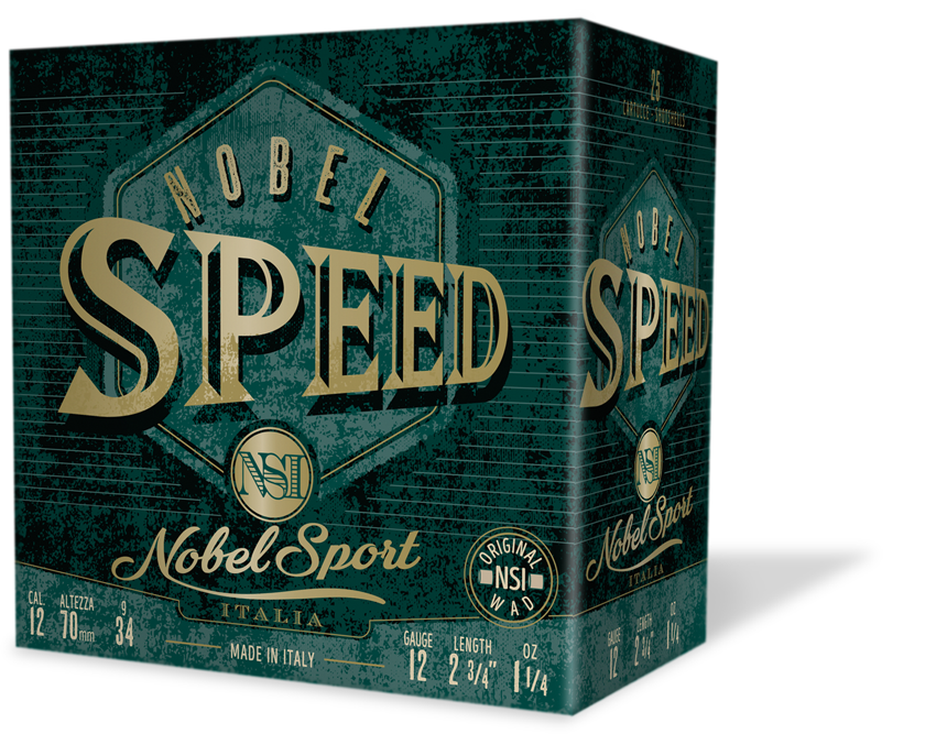Nobel Sport Speed 34G Calibro 12 con piombo n. 5, 7, 8, 9, 10 e 11