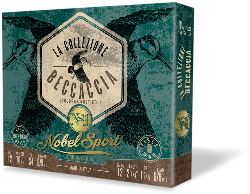 Nobel Sport La Collezione Beccaccia 34G Calibro 12 con piombo 8/9 MIX